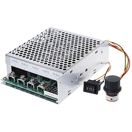 40 Amper 10V-55V PWM Fırçalı DC Motor Sürücü (CW CCW Ters Haraket Anahtarlı ve LED Ekranlı)