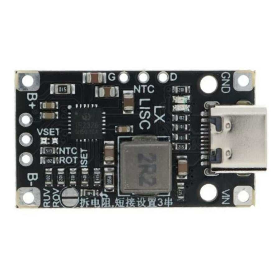2S 3S Type-C Lityum Pil Şarj Modülü 15W 8.4V 12.6V 1.5A